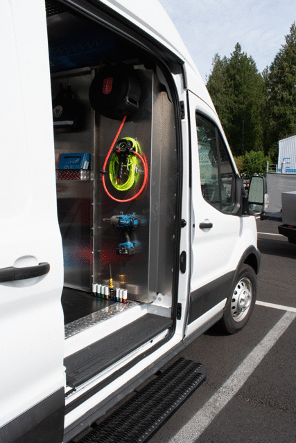 Ford Transit tesla model x oil change
